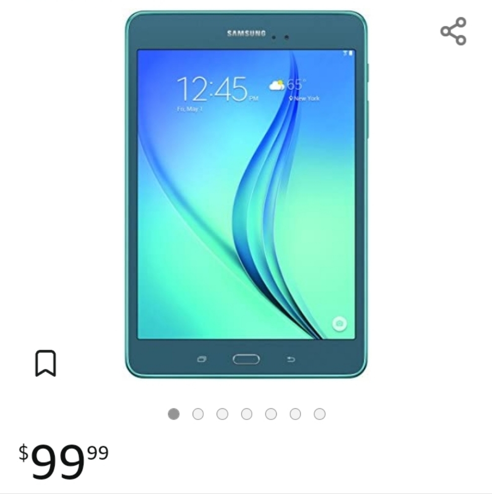 Used Samsung Galaxy Tab A 8" 16 GB WIFI Tablet 'Smokey Blue'.